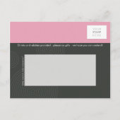 誕生日パーティーへの招待::ダイナミック中心P2 インビテーションポストカード (裏面)