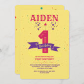 誕生日パーティーへの招待 招待状 (正面/裏面)