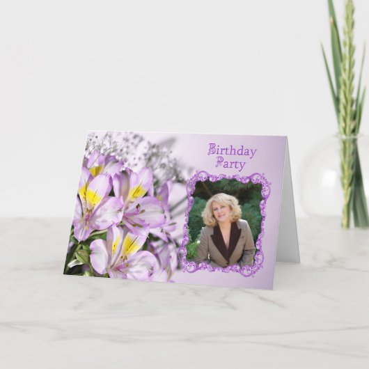 誕生日パーティーへの招待 招待状 (正面)