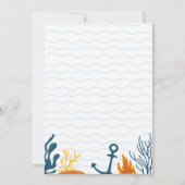 誕生日パーティーへの魚釣り愛好家への招待 案内状 (裏面)