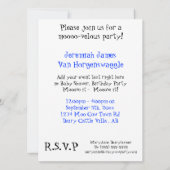 誕生日パーティーまたはベビーシャワーパーティーの牛 招待状 (裏面)