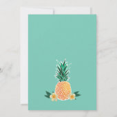 誕生日パーティーやシャワーパーティーなどのためのハワイアンパーティー招待状 招待状 (裏面)