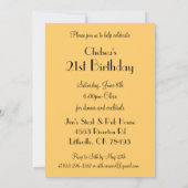 誕生日パーティーやハッチャケパーティーのためのスパークリングガール 招待状 (裏面)