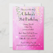 誕生日パーティーやハッチャケパーティーの女王プリンセスガール 招待状 (裏面)