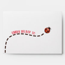 誕生日パーティーやベビーシャワー用のラディバグ封筒