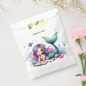 誕生日パーティーウォーターカラーマーメイドシーライフかわいい フェイバーバッグ (封をした状態)