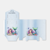 誕生日パーティーウォーターカラーマーメイドシーライフかわいい フェイバーボックス (折り畳みなし)