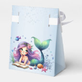 誕生日パーティーウォーターカラーマーメイドシーライフかわいい フェイバーボックス (裏面サイド)