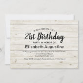 誕生日パーティーエレガント多肉植物ウッドフォト 招待状 (裏面)