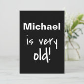 誕生日パーティーオールドブラックカスタマイズ 招待状 (スタンド正面)