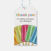 誕生日パーティーカラフルありがとう ギフトタグ (正面)