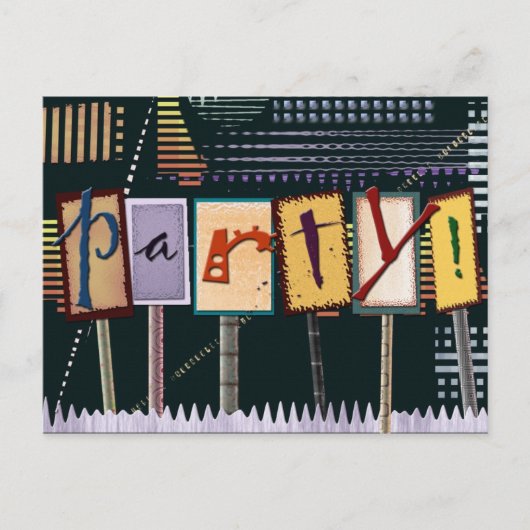 誕生日パーティーカード ポストカード (正面)