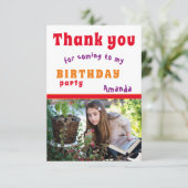 誕生日パーティーカード 子供 写真ありがとう サンキューカード (スタンド正面)