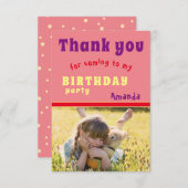 誕生日パーティーカード 子供 写真ありがとう サンキューカード