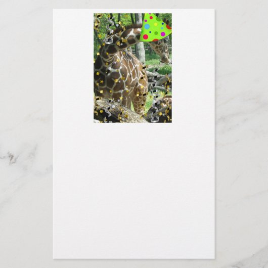 誕生日パーティーキリン 便箋 (正面)