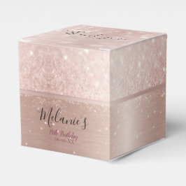 誕生日パーティーグリッターバラ金ゴールドメタリック名 フェイバーボックス