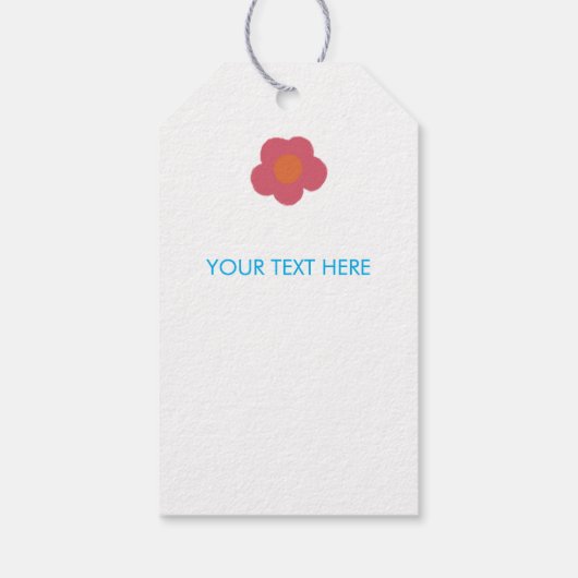 誕生日パーティーグルービーハンドレットカラフルカスタム ギフトタグ (裏面)