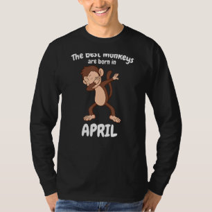 誕生日パーティーケーキ4月モンキーダビングエイプチンプ Tシャツ