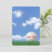 誕生日パーティーゴルフボールin草 招待状 (スタンド正面)