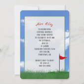 誕生日パーティーゴルフボールin草 招待状 (裏面)