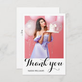 誕生日パーティーサンキューカード サンキューカード (正面/裏面)