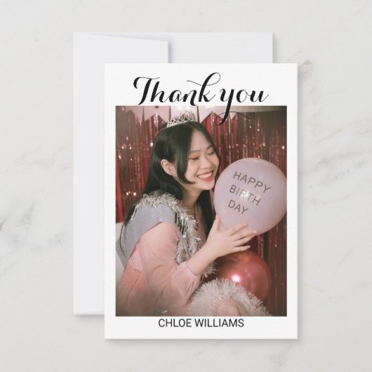 誕生日パーティーサンキューカード サンキューカード (正面)