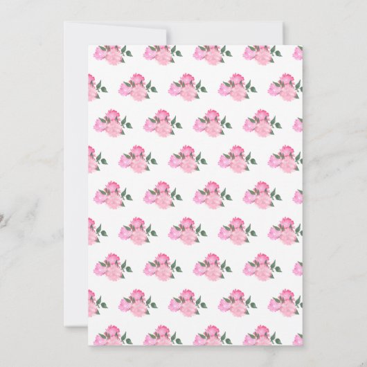 誕生日パーティーダークスキンプリンセスインピンク 招待状 (裏面)