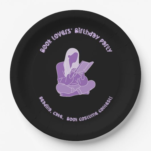 誕生日パーティーテーマの本 ペーパープレート (正面)