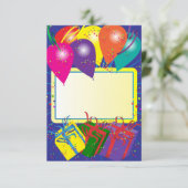 誕生日パーティーデザイン 招待状 (スタンド正面)