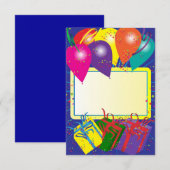 誕生日パーティーデザイン 招待状 (正面/裏面)