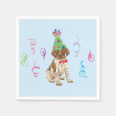 誕生日パーティードイツショートポインタ スタンダードカクテルナプキン (正面)