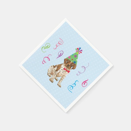 誕生日パーティードイツショートポインタ スタンダードカクテルナプキン (角)