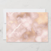 誕生日パーティードレスベージュピンクマーブルホワイト 招待状 (裏面)