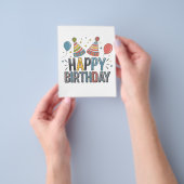 誕生日パーティーハット チラシ (手)