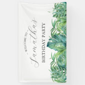 誕生日パーティーバナー　トロピカルルアウ 横断幕 (縦)