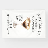 誕生日パーティーバナー 70歳 エスプレッソマティーニ 横断幕 (横)