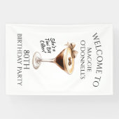 誕生日パーティーバナー 80歳 エスプレッソマティーニ 横断幕 (横)