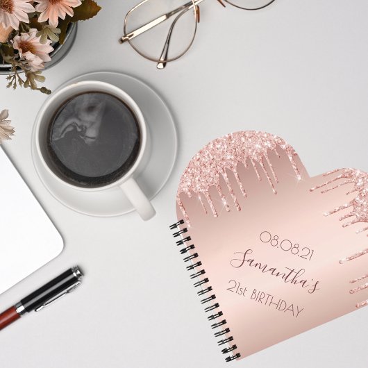 誕生日パーティーバラ金ゴールドの乾燥 ノートブック