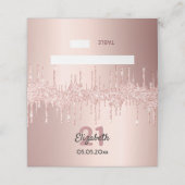 誕生日パーティーバラ金ゴールドの乾燥 プレイスカード (外部開封)