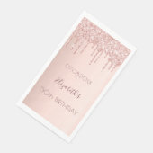 誕生日パーティーバラ金ゴールドグリッタードリップピンク (コーナー)