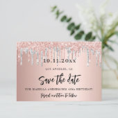 誕生日パーティーバラ金ゴールドシルバーデイトカードを保存 セーブザデート (スタンド正面)