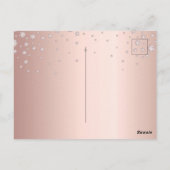 誕生日パーティーバラ金ゴールドダイヤモンド保存日 ポストカード (裏面)