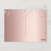 誕生日パーティーバラ金ゴールドダイヤモンド音楽招待 ポストカード (裏面)