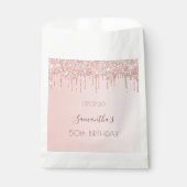 誕生日パーティーバラ金ゴールドドリップピンク フェイバーバッグ (正面)