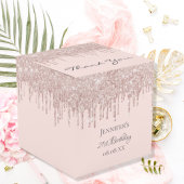 誕生日パーティーバラ金ゴールドピンクの滴 フェイバーボックス