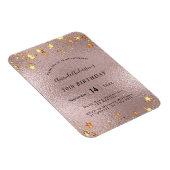 誕生日パーティーバラ金ゴールドピンクフォイルスターモダン マグネット (右側)