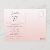 誕生日パーティーバラ金ゴールド写真の驚きの招待 ポストカード (裏面)