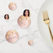 誕生日パーティーバラ金ゴールド写真ゴールデンスターズピンク コンフェッティ (グループ)