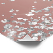 誕生日パーティーバラ金ゴールド銀紙吹雪 ポスター (コーナー)