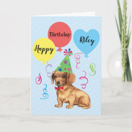 誕生日パーティーバルーンダックスシュント カード